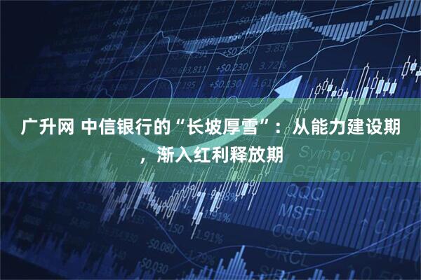 广升网 中信银行的“长坡厚雪”：从能力建设期，渐入红利释放期
